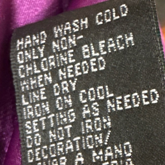 100% Silk Nicole by Nicole Miller Y2K Purple and Blue Paisley Dress / 10 / EUC - Picture 9 of 9